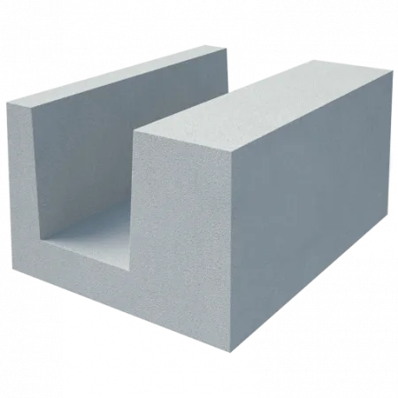 Газобетонный U-образный блок Build stone D500 500х375х250
